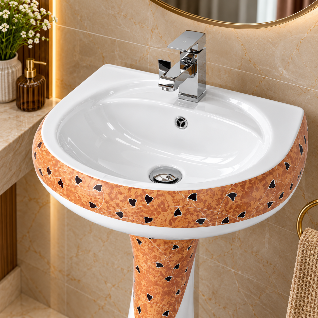 Sonet RP-1069, washbasin with pedestal (view 2)